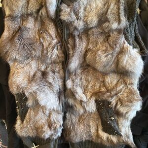 Luxurious Rabbit Fur Vest with embellishments